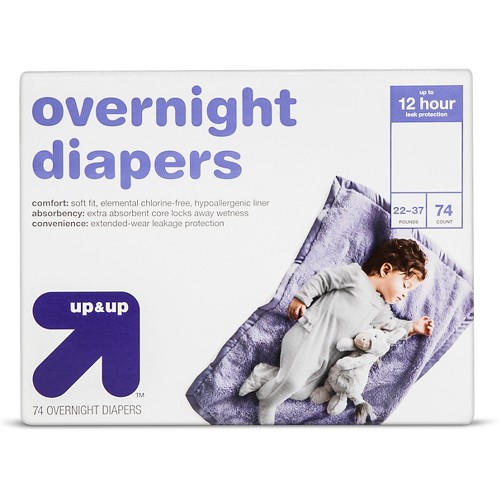 Instead of buying nighttime diapers, just buy diapers one size up. They’l